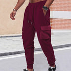 Men's Sports Sweatpants European And American Style Thickened Small Check