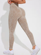 Seamless Yoga High Waist Belly Contracting Sports Tights