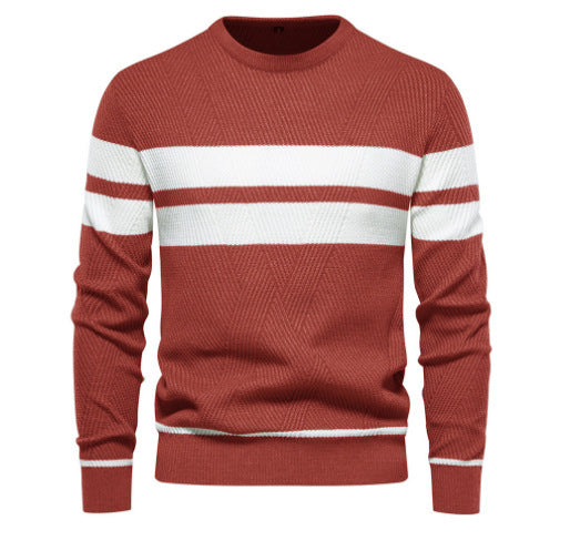 Men's Pullover Multi-color Round Neck Men's European-style Plus Size Sweater