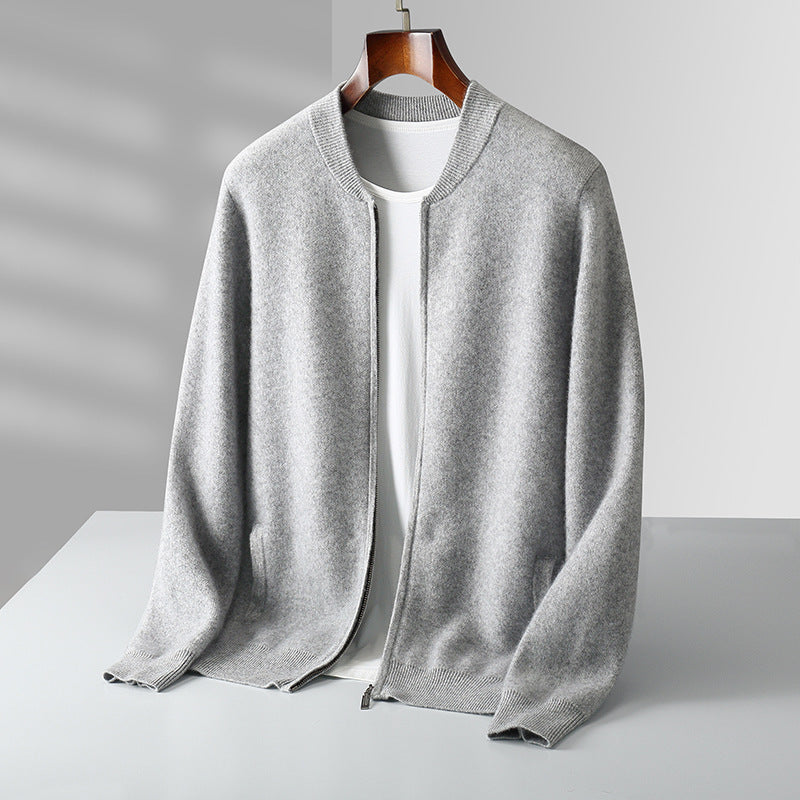 Round Neck Top Men's Cardigan Coat