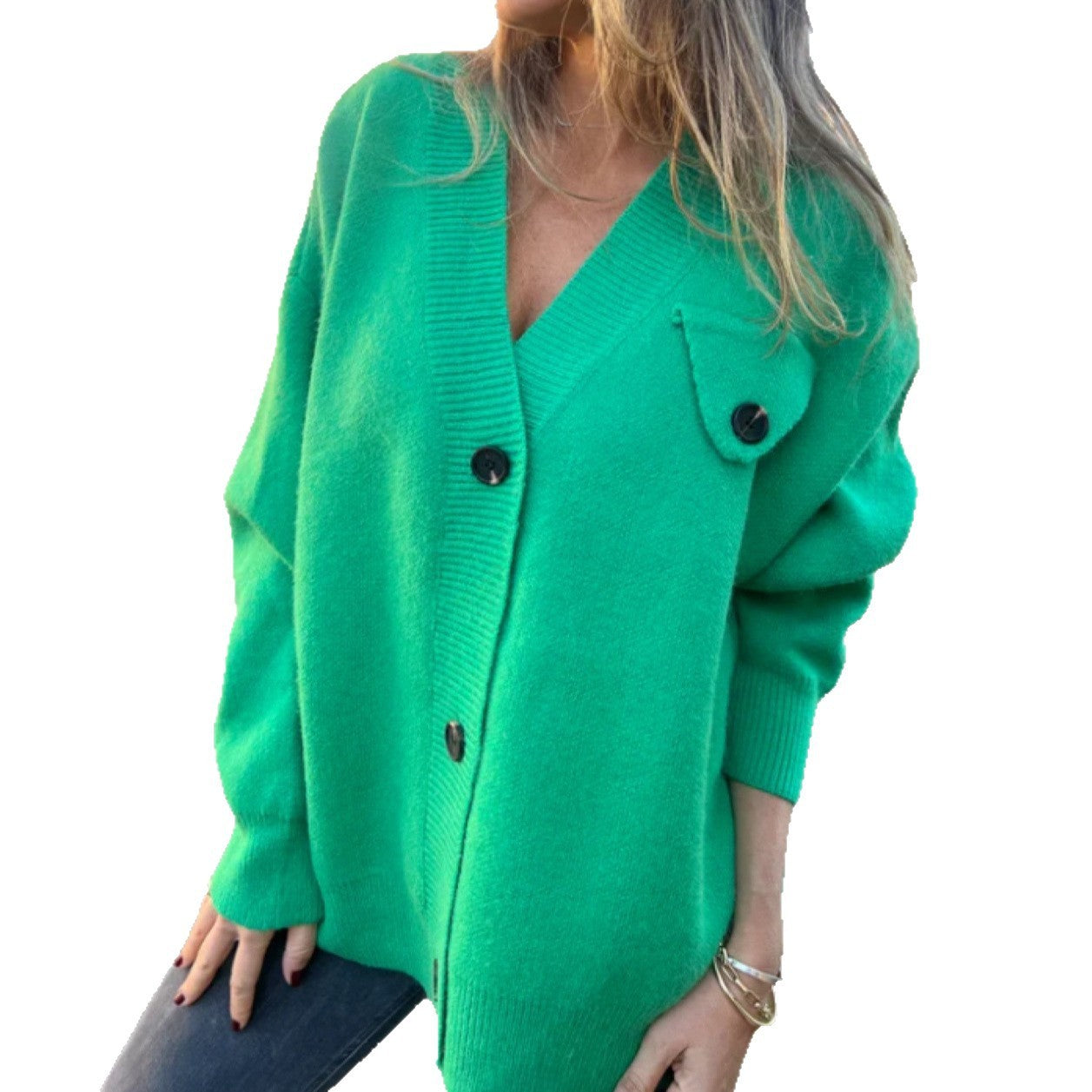 Fashion Long Sleeve Coat Winter Knitted Base Top