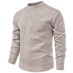 Fleece-lined Thick Round Neck Knitted Undershirt