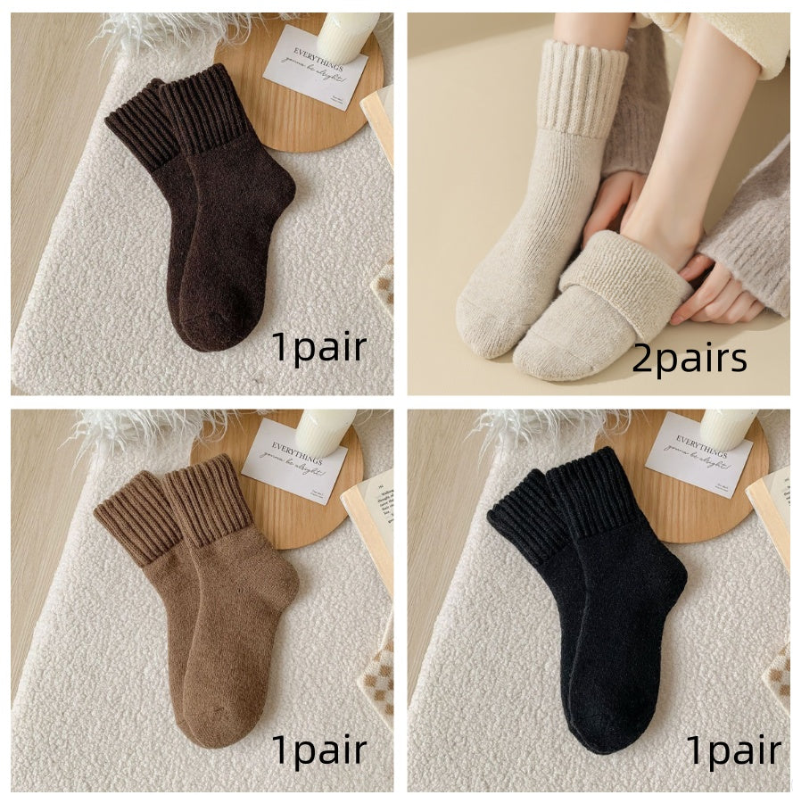 Tube Winter Thickened Maillard Terry Velvt Plush Snow Socks