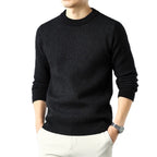 Round Neck Men's Fashion Versatile Thick Long Sleeve Base Sweater