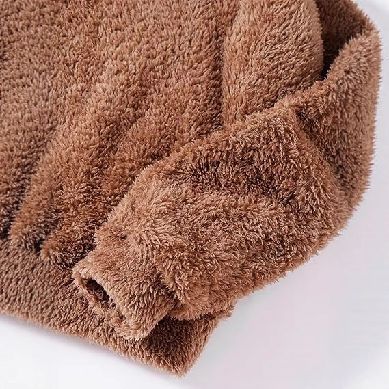 Women's Clothing Solid Color Cute Bear Hoodie