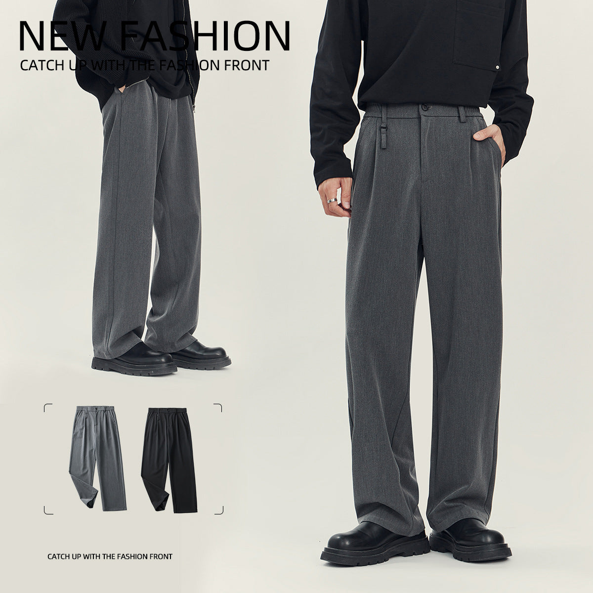 Business Casual Draping Suit Pants High-grade Loose Straight