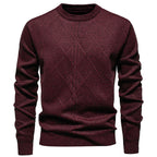 Fleece-lined Thick Round Neck Knitted Undershirt