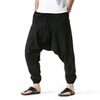 Summer Breathable Cuffed Pants Beach Straight-leg Pants Solid Color