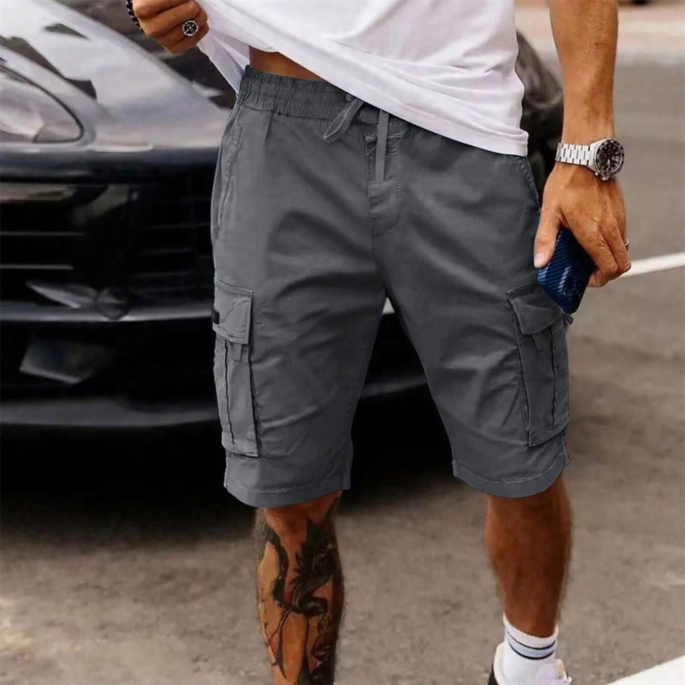 Workwear Shorts Men's New Summer American Straight Cropped Casual Pants