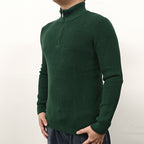 Men's American-style Half-turtleneck Zipper Sweater