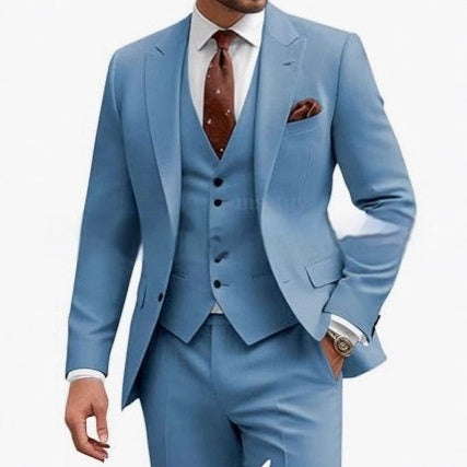 Men's Casual Business Wedding Three-piece Suit