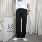 Autumn Trendy Korean Style Drooping Straight Suit Pants Men