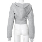 Zipper Hoodie Cardigan Y2K Ins Fashion Street Long Sleeve Corset Jacket Women Clothing