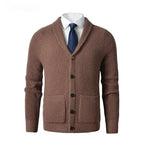 Business Casual Knitted Wool Cardigan For Men