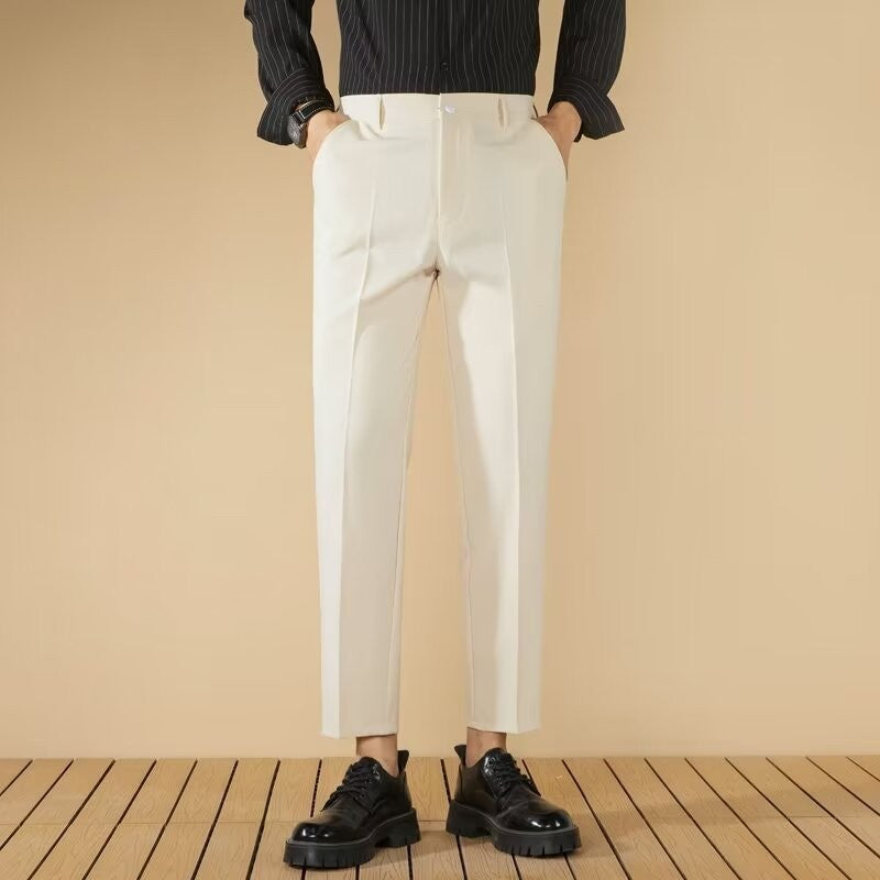 Business Gentleman Straight Casual Cropped Pants Fall