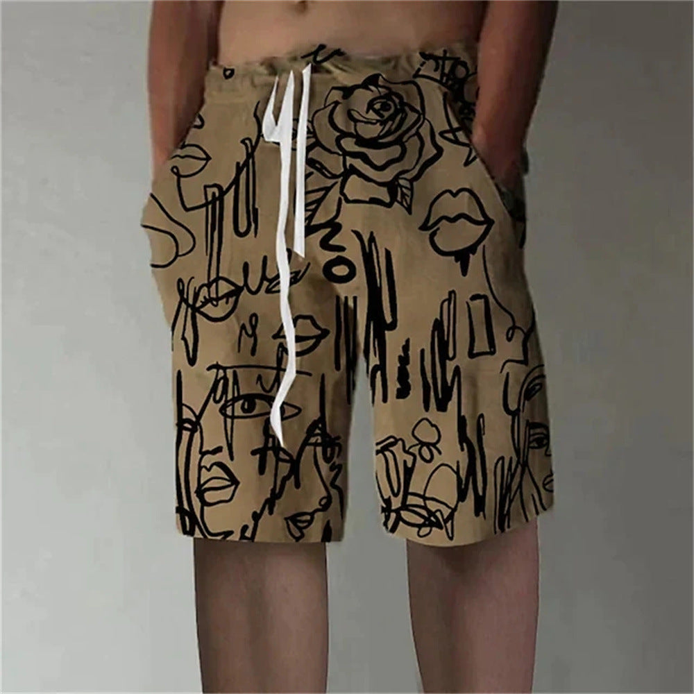 Men's Beach Pants Fun 3D Printed Swimming Trunks