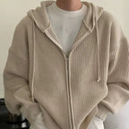 Idle Style Hooded Sweater Coat Men's Loose High Sense