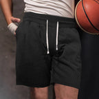 Men's New Drawstring Loose Brushed Skin-friendly Casual Sports Shorts