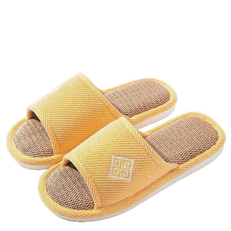 Linen Slippers For Women Spring And Autumn Non-slip Home