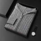Men's Hooded Loose Long Sleeves Thick Twist Knitted Sweater