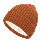 Satin Warm All-matching Slipover Knitted Hat