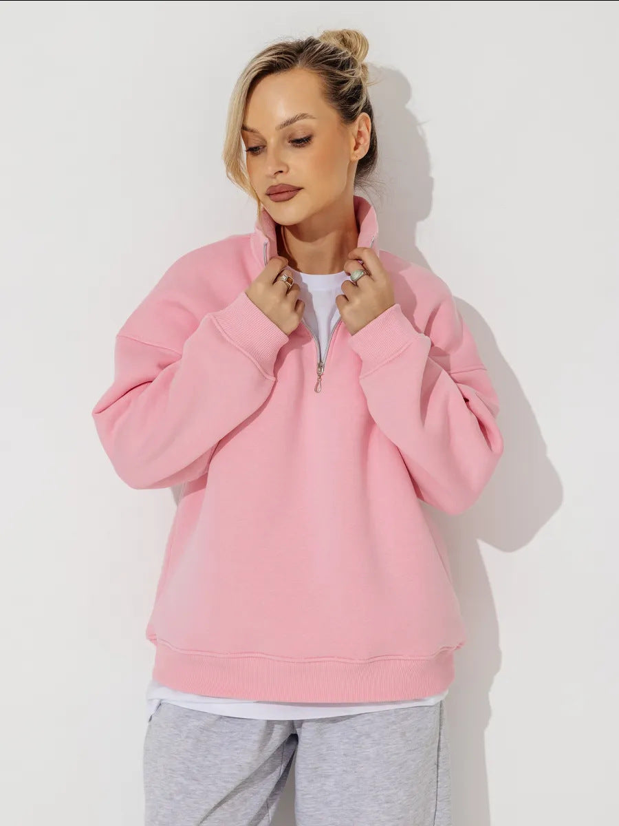 Lazy Style Fashion Casual Personality Versatile Zip-up Hoodie