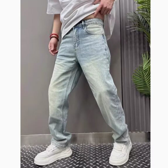 Light Blue Casual Stretch Stylish Versatile Straight Slim Pants