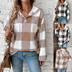 Loose Casual Fashion Button Long Sleeve Hooded Sweater