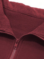 Women's Loose Wool Sports Sweater With A Collar