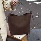 Versatile Retro Matte Women's Single-shoulder Large-capacity Bucket Bag