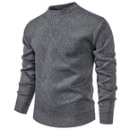 Fleece-lined Thick Round Neck Knitted Undershirt