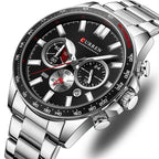 Men's Waterproof Calendar Steel Belt Quartz Watch