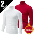 Autumn And Winter Men's Solid Color Versatile High-neck Base Layer Casual Fleece Top