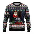 Printed Long Sleeve Round Neck Christmas Top