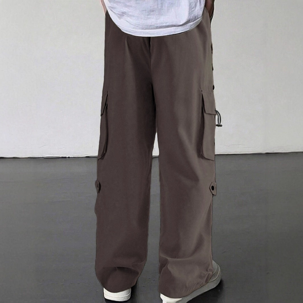 Men's Loose Wide Leg Straight Leg Quick-Dry Casual Trousers