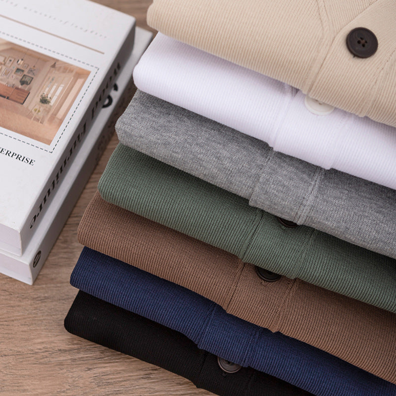 Machine Washable Xinjiang Cotton V-neck Sweatshirt Men