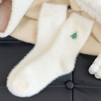 Women's Autumn And Winter Style White Mink Fur Christmas Stockings