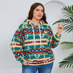 Loose Casual Long Sleeves Plush Large Pocket Top