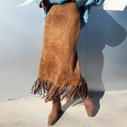 Women's Fashionable Elegant Long Suede Skirt Comfortable Slim Fit