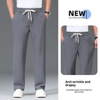 Cool Light Wide-leg Elastic Pants Made Of Trousers