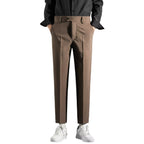 Draping Skinny Casual Slim Fit Straight All-matching Thick Small Suit Pants