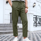 Solid Color Casual Simple Men's Slim Fit Tapered Pants