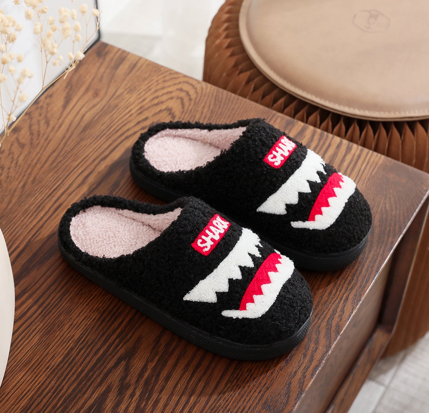 Cotton Slippers Women's Home Winter Animal Embroidery Warm