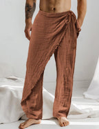 Casual Lace Up Straight-leg Trousers