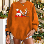 Christmas Elk Pattern Printed Women's Sweater