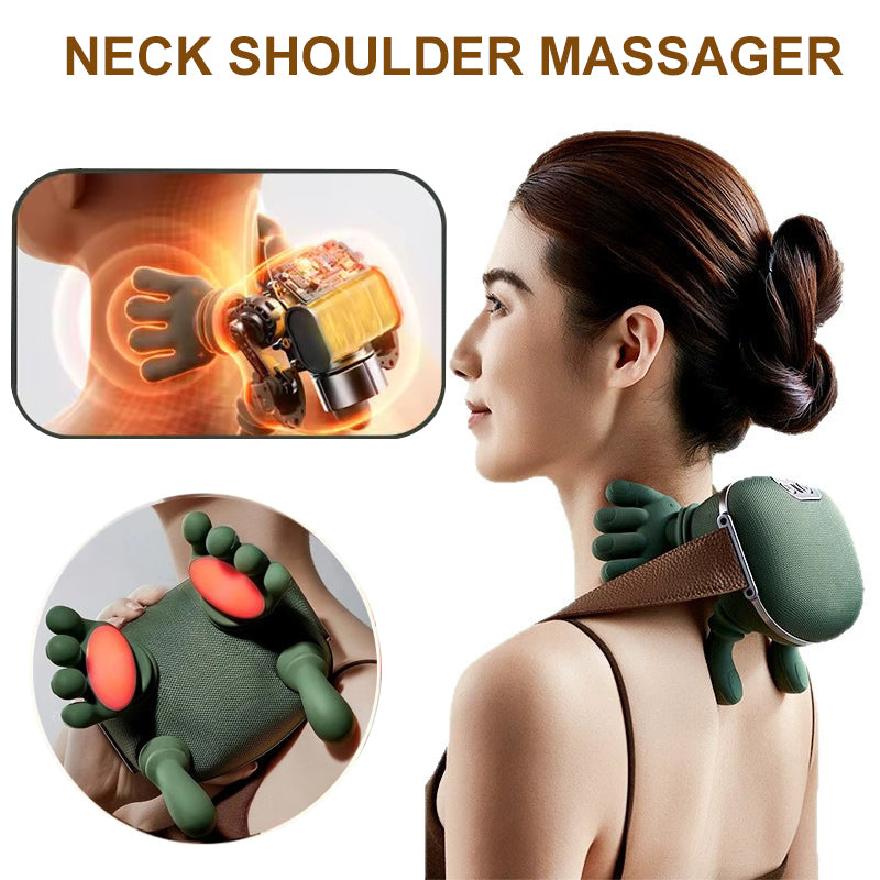 Electric Neck And Shoulder Muscle Massager Wireless Shoulder And Back Kneading Massage Shawl Neck Masajeador Relax Pain Relief