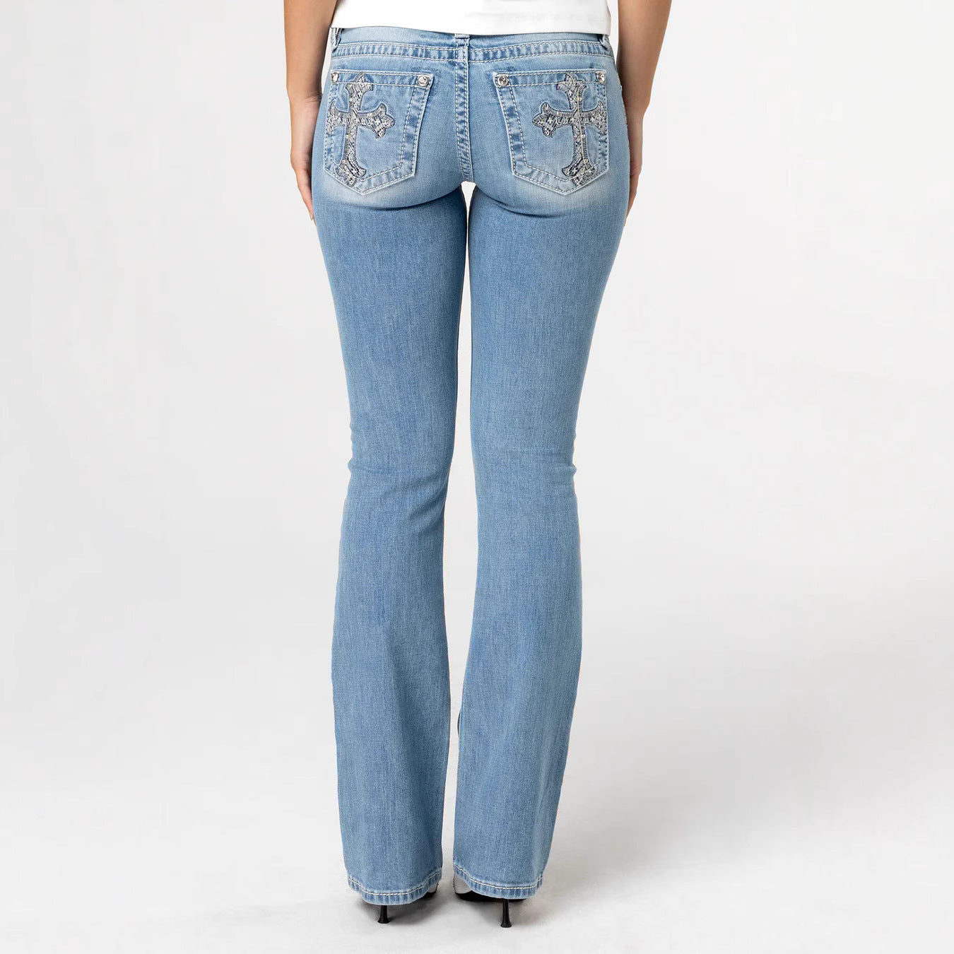 Denim Women's Street Low Waist Tight Trousers