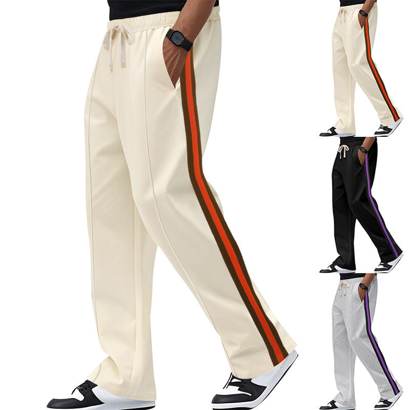 Contrast Color Side Stripe Sports Speaker Casual Sweatpants