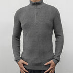 Men's American-style Half-turtleneck Zipper Sweater