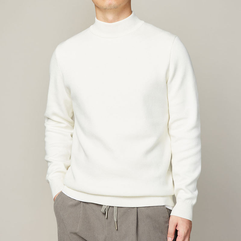 Autumn And Winter Mock Neck Sweater Men's Undershirt